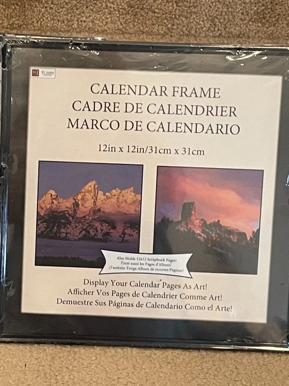 NEW 2 Calendar / Album Cover Frames 12 x 12 ST. JAMES COLLECTION